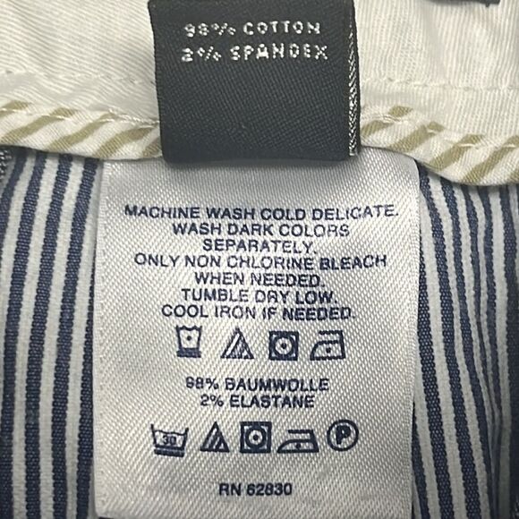 Land’s End Blue and White Vertical Striped Fit 2 Cropped Cotton Blend Pants- Siz - Picture 12 of 13